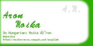 aron moika business card